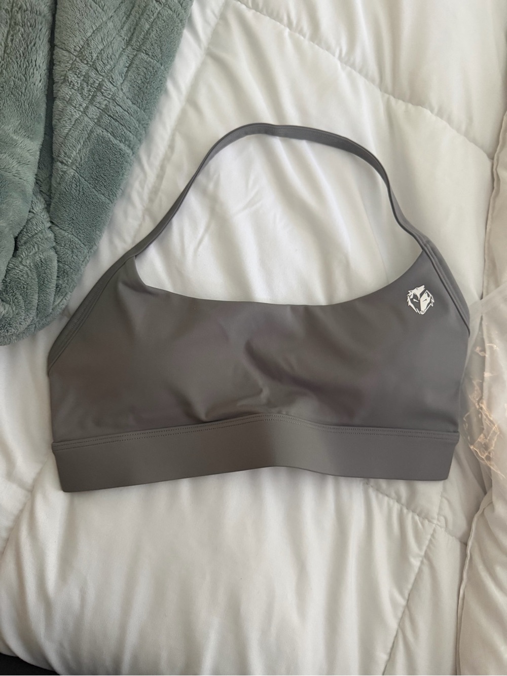 Supportive Gray Sports Bralette - Minimal Activewear